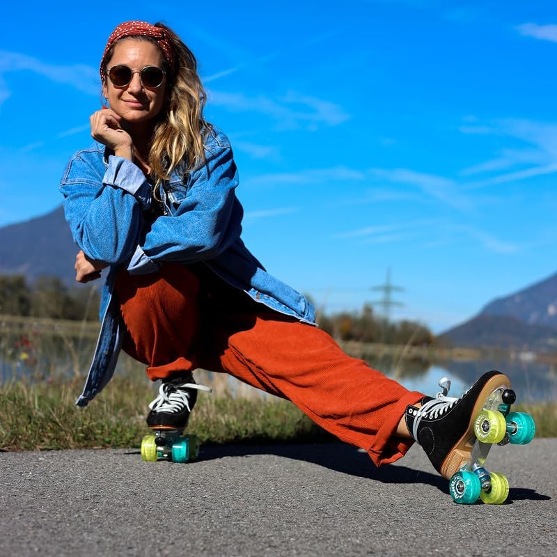 Wifa Roller Skate Boots, Street Suede, Breathable Leather, from Europe, Flexible at Upper Shaft End, Optimum for Dance, Trail Skating, Roller Figure and Park Skating | Special Colors