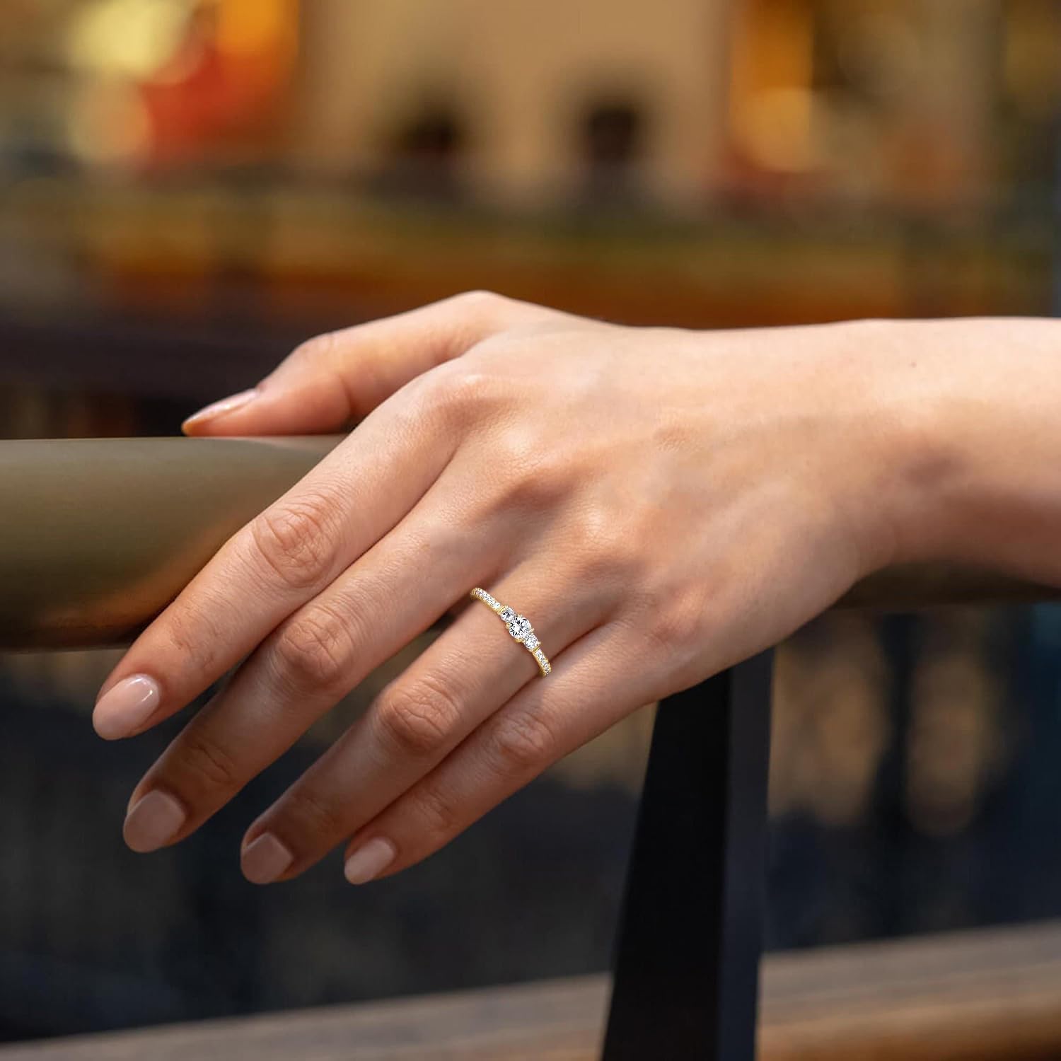 SHINYSO Wedding Band for Women Cubic Zirconia CZ Engagement Ring Anniversary Promise Eternity Jewellery Rings Size 4-10 - Image 5