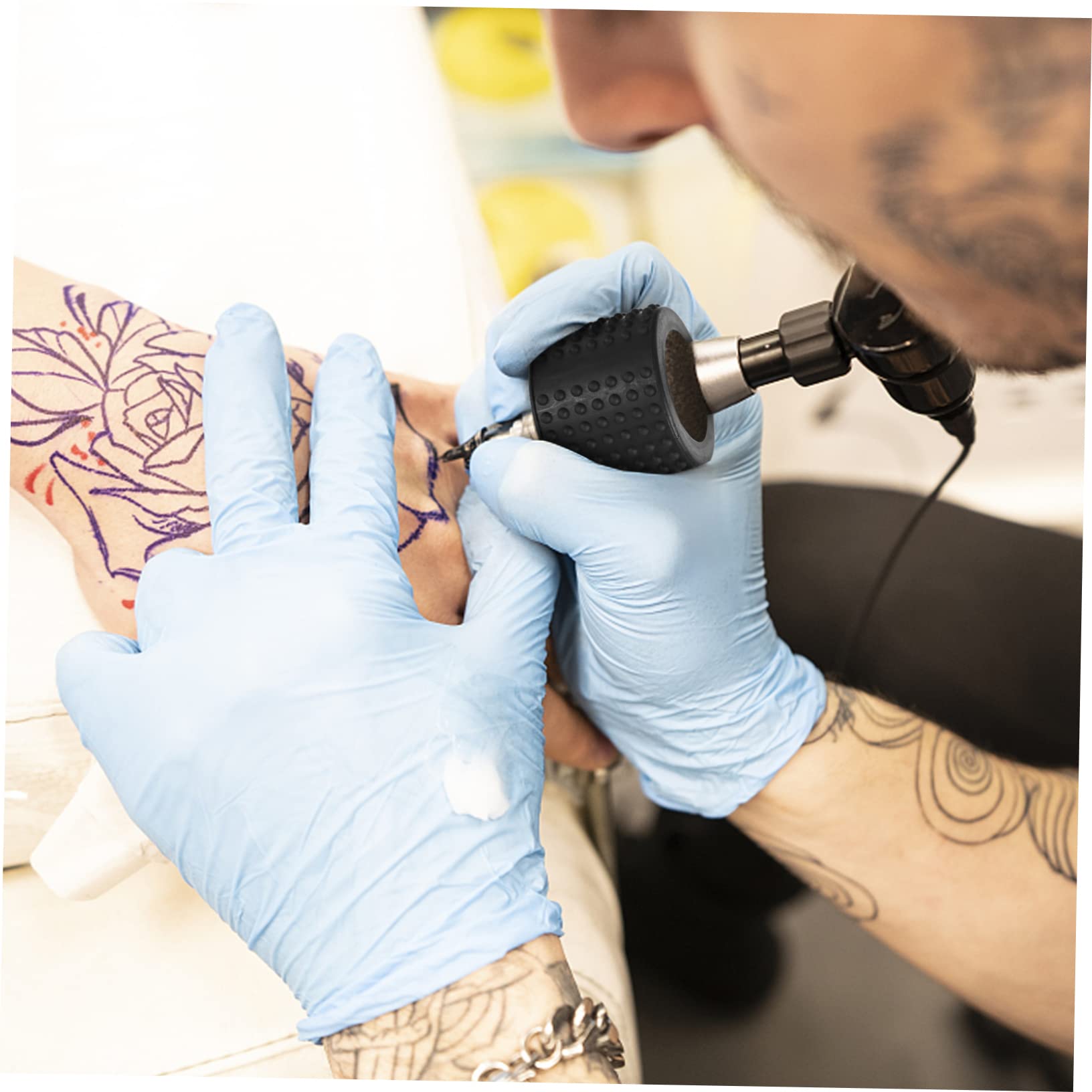 Baluue 4stücke Griffhülle Für -griff Hochtemperaturbeständig Schützend Und Rutschfest Geeignet Für Salons Und Heimgebrauch Schwarz