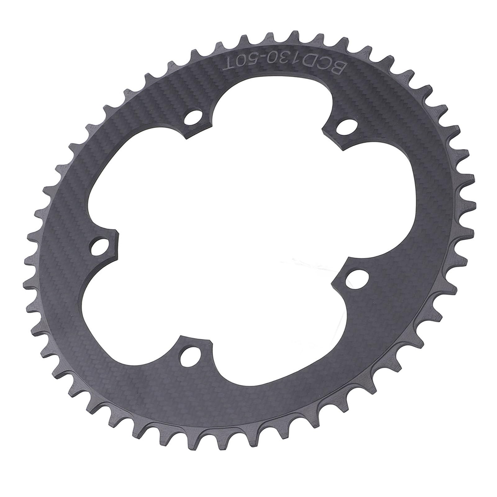 CHICIRIS 130 BCD Tarcza Mechanizmu Korbowego Włókno Węglowe 50T 5-śrubowa Tarcza Roweru Szosowego Dodatni Ząb Ujemny do Cykli Składanych Szosowych Lekka, Wysokowydajna Jazda na Rowerze