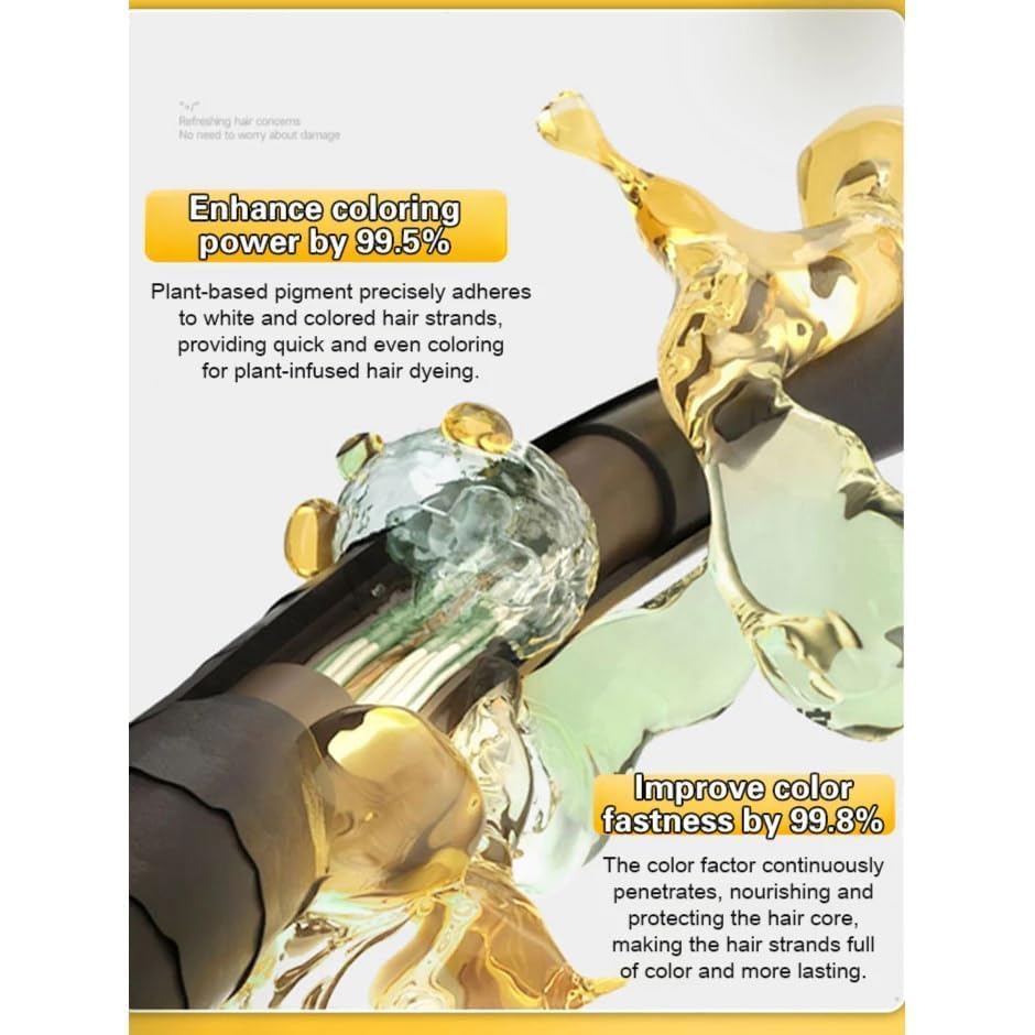 Image of PIARA Japanese Hair Dye Shampoo for Women & Men, All Hair Types, Natural & Long-Lasting Color, Ammonia-Free, Paraben-Free, 300ml