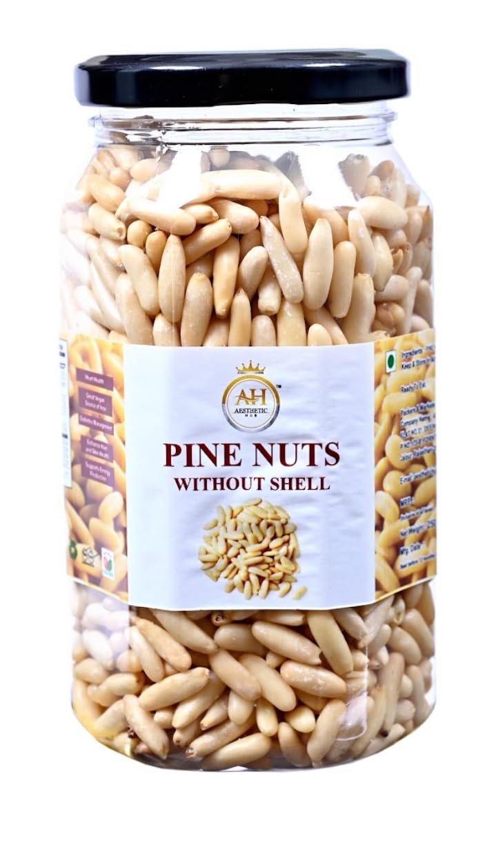AH AESTHETIC HUB Aesthetic Hub Chilgoza/Pine Nuts Without Shell Whole,Chilgoza Big Size(Pine Seeds-250G) (B0CKX7G1CQ) Amazon Price History, Amazon Price Tracker