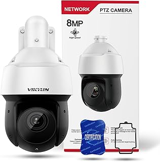 (2023 NEW AI) 4K 8MP PTZ Camera Outdoor POE + Starlight IP Camera Pan Tilt Zoom (Optical 25x Motorized) Face/Human/Vehicle Detection AI, Perimeter Protection, 328ft Night Vision POE+ (802.3at)