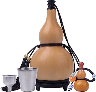 MR.GLFULU Natural Gourd Bottle,Outdoor Water Bottle,Wine Bottle,Can Be Used for Indoor Decoration,500ml-1500ml (500ml, nat...