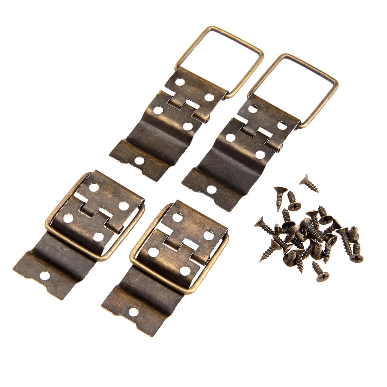 4Pcs Antique Bronze Cabinet Furniture Hinges Door Drawer Jewellery Gift Box for Hardware 38x21mm for Box