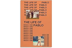 Derybol KANYE WEST THE LIFE OF PABLO 2016 Music Cover Poster Canvas Poster Bedroom Decor