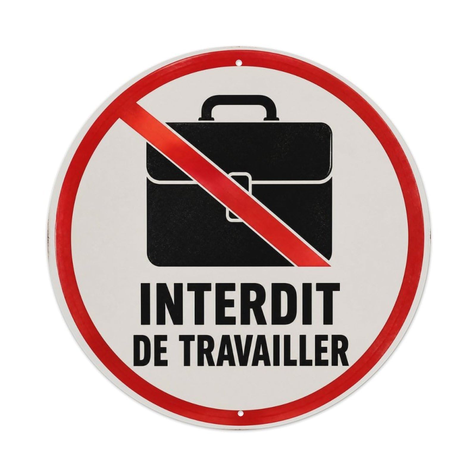 Olyhtr 8X8inch Classic Style Travailler Working French Screenprint Icon Classic Metal Tin Sign