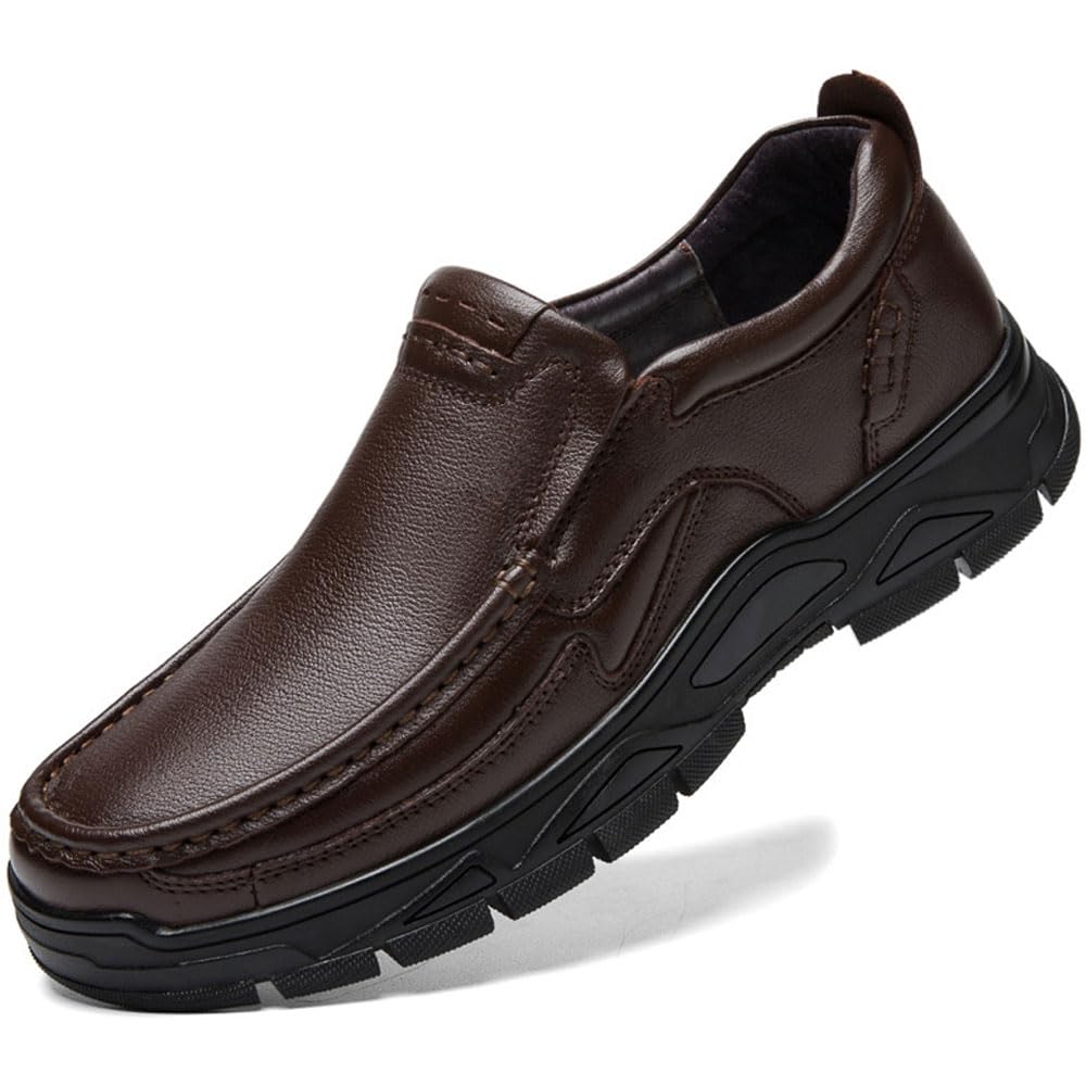 Zapatos casuales para hombre, mocasines de piel, para vestir, negocios, trabajo, oficina