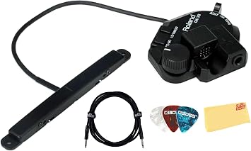 Boss GK-3B Divided Pickup Bass Bundle with Gearlux Instrument Cable, Picks and Austin Bazaar Polishing Cloth