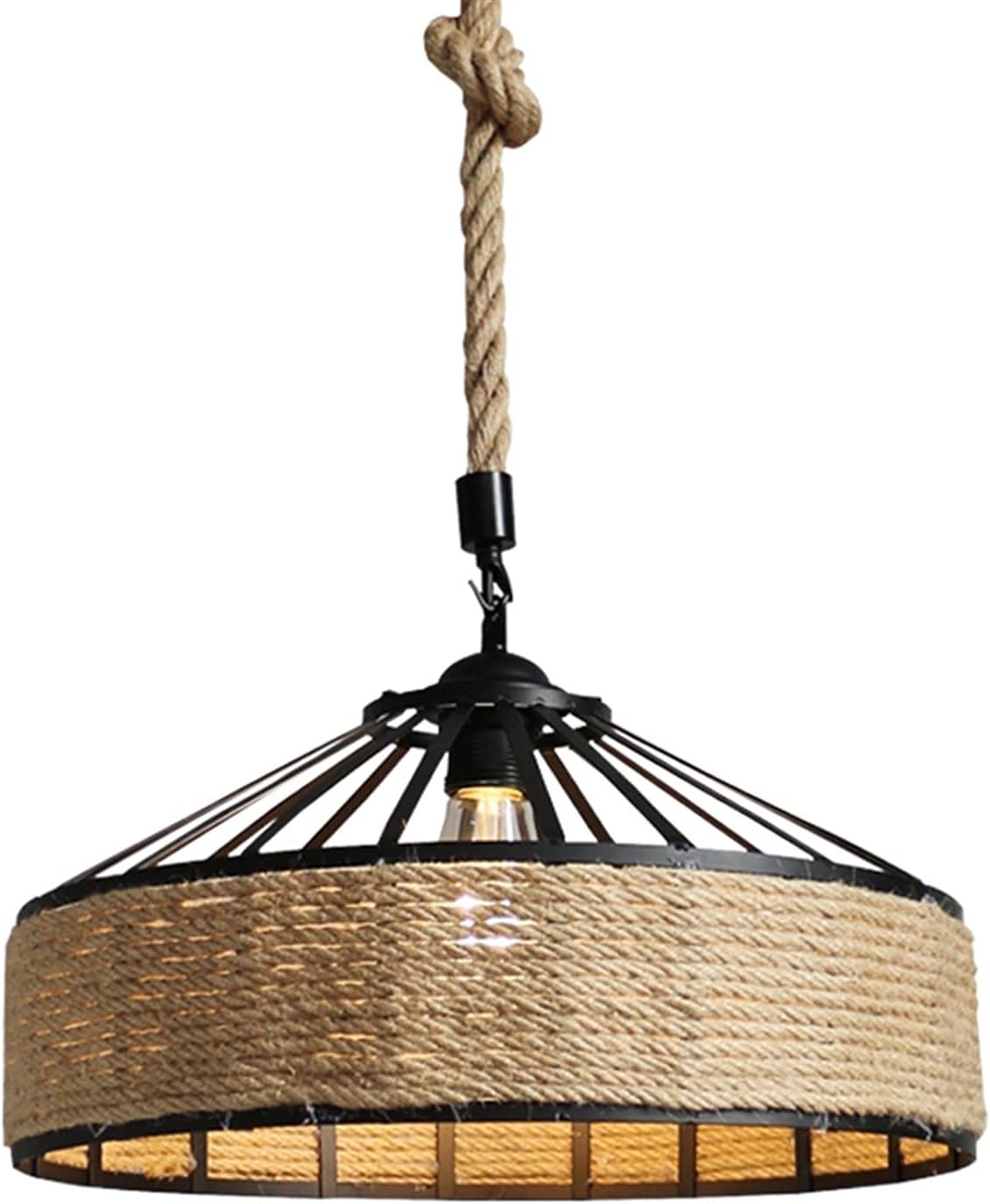 Hemp Rope Light Restaurant Kitchen Clothing Store E27 Base/40Cm