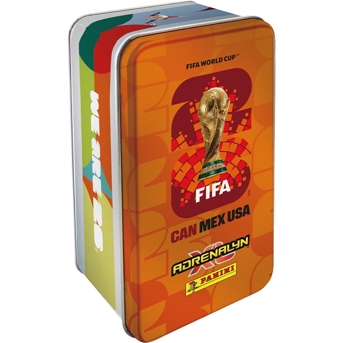 FIFA World Cup Adrenalyn XL 2026-1 boîte métallique aléatoire (original) + pochettes collect-it exclusives (paquet de marque propre)