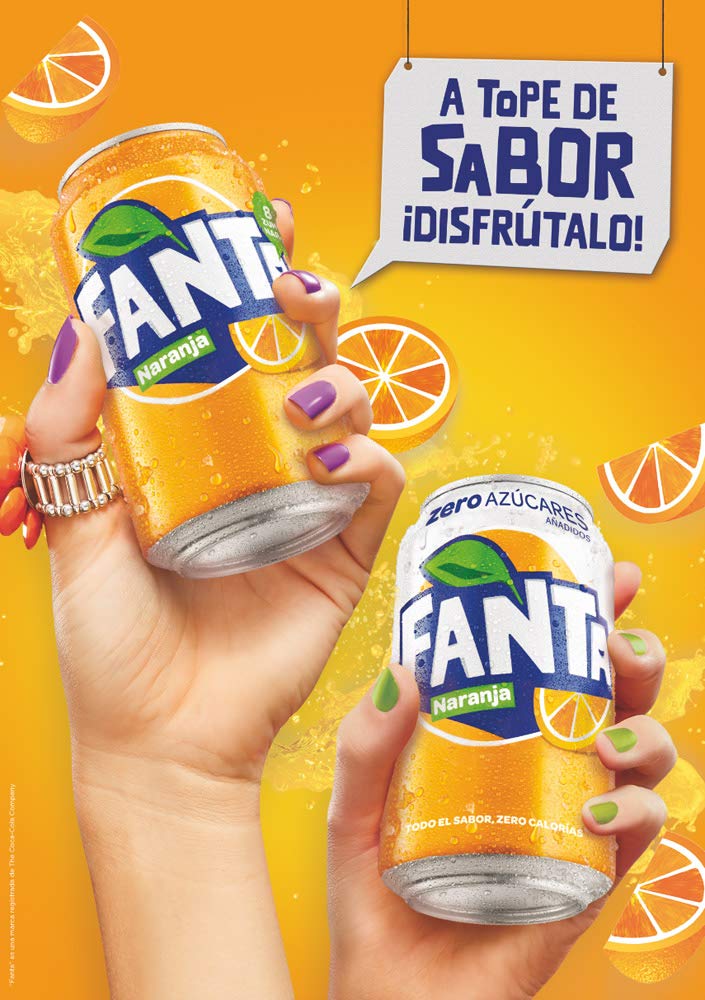 Fanta Zero Arancio Rinfrescante a Gas 2 L (Confezione da 6) Bottiglia di Plastica