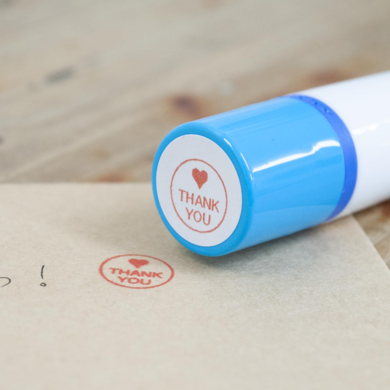 Amazon.co.jp: Thank You! ありがとう スタンプ 青色インク 感謝