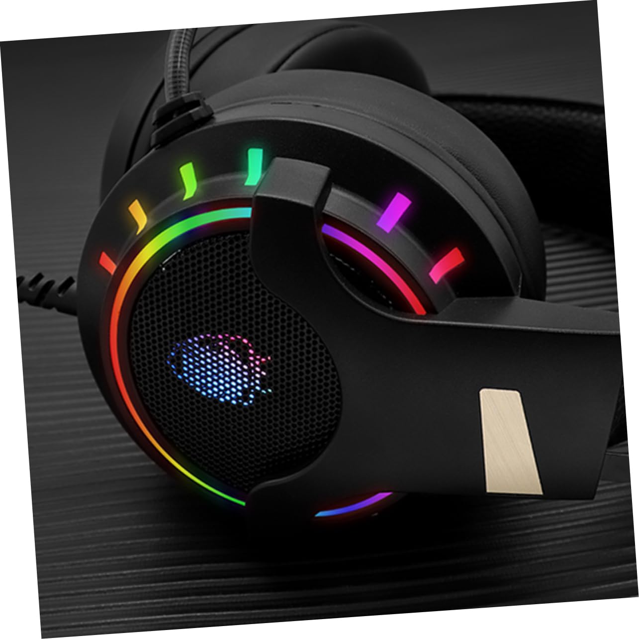 Rgb Cuffie Gaming Comode da Indossare Suono Chiaro, USB 7.1 con Microfono, e Riduzione del Rumore per PC e Giochi