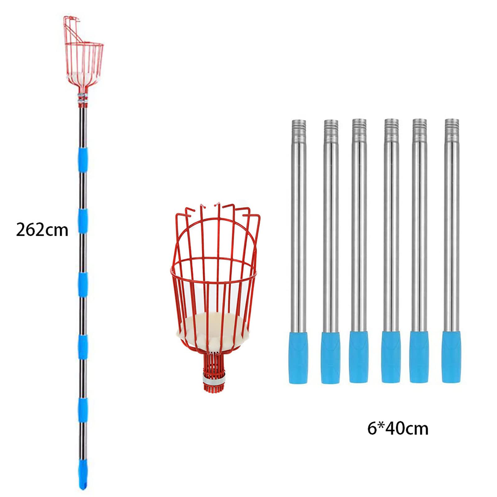 LekLai Zbierak Do Owoców, Narzędzie Do Zbierania Owoców O Dużym Zasięgu, Regulowany Słupek Do Zbierania Z Obrotowym Koszem, Lekki Sprzęt Do Zbierania Owoców Drzewnych, Sprzęt Do Zbioru Jabłek