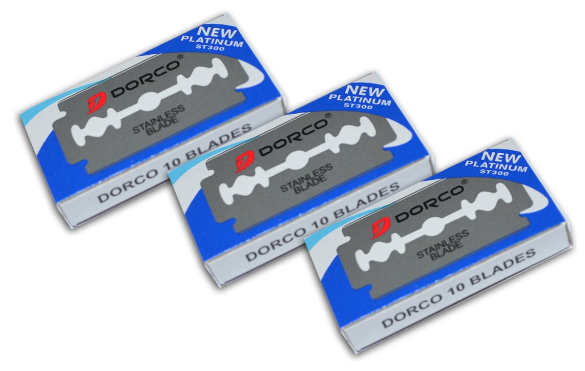 Dorco ST300 Platinum Double Edge Razor Blades - 30 Ct