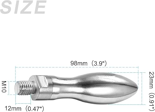 Miniatura 17 de METALLIXITY Perillas de tornillo de mango de sujeción (M10x12mm) 1 unidad, manivela de metal agarre cónico - para construcción de viviendas, máquina