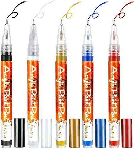 Miniatura 1 de 5 piezas de arte de uñas Graffiti pluma dibujo pintura pincel DIY consejos de flores decoración DIY flor líneas abstractas detalles pluma