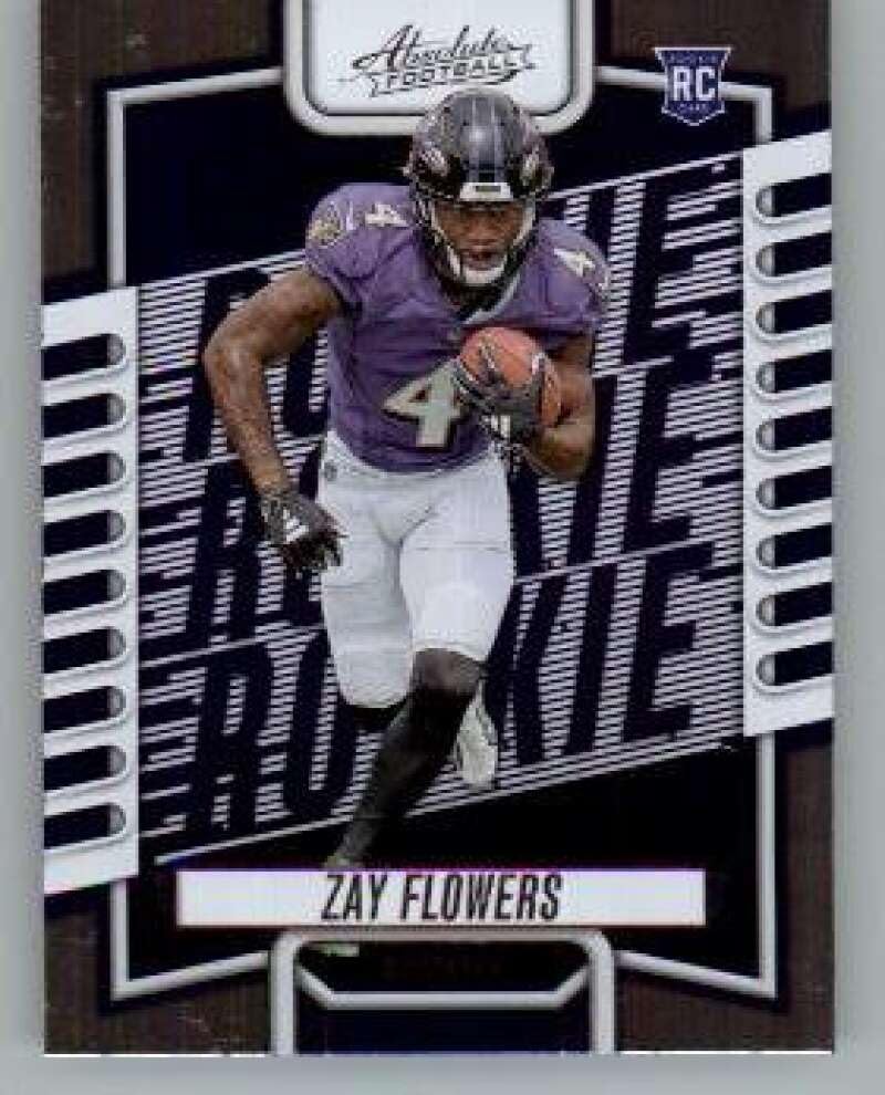 2023 Absolute #111 Zay Flowers RC Rookie Baltimore Ravens NFL Football Base Trading Card