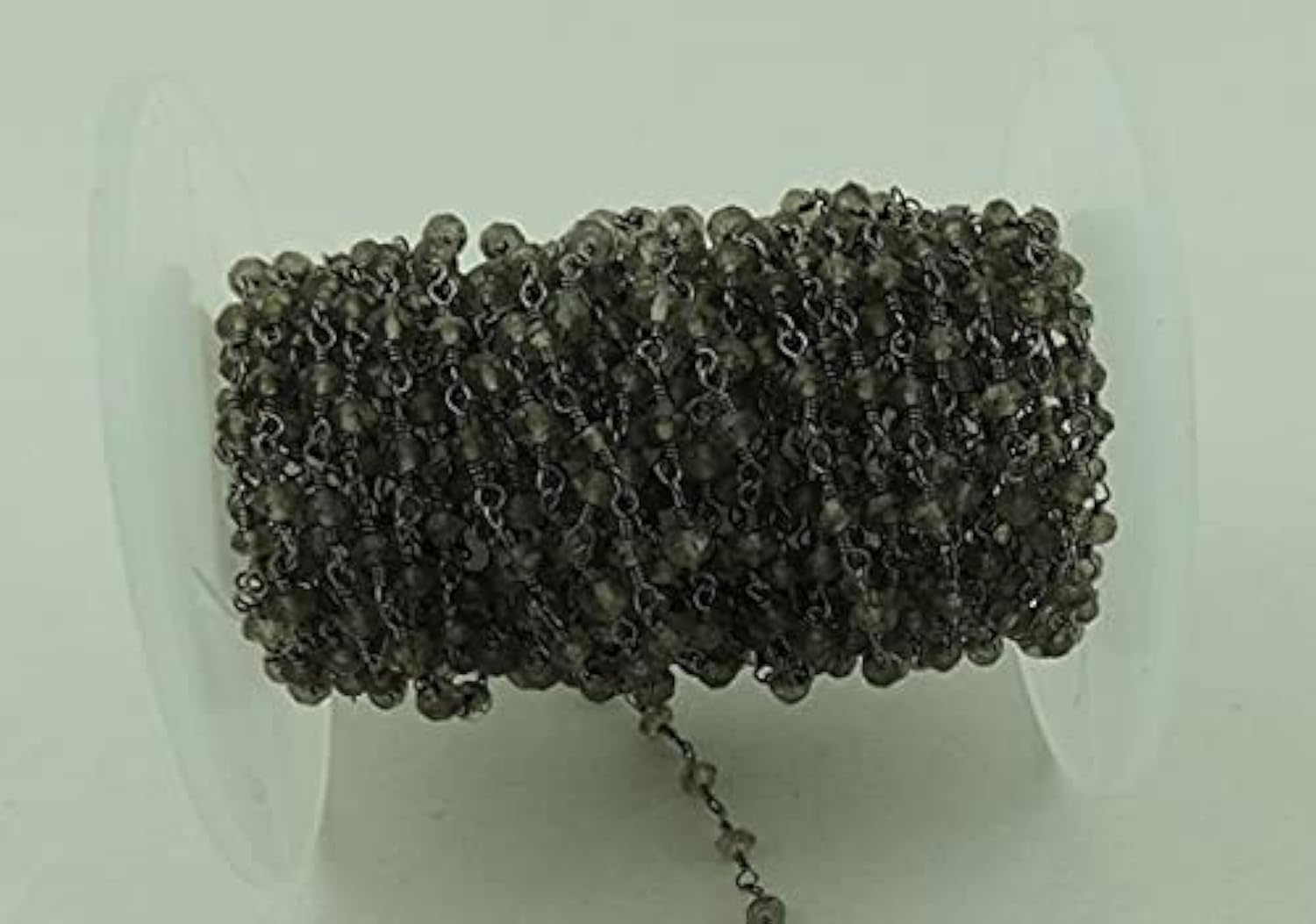 Chaîne quartz fumé fil noir LKBEADS pour créer des colliers bohèmes chics au quotidien