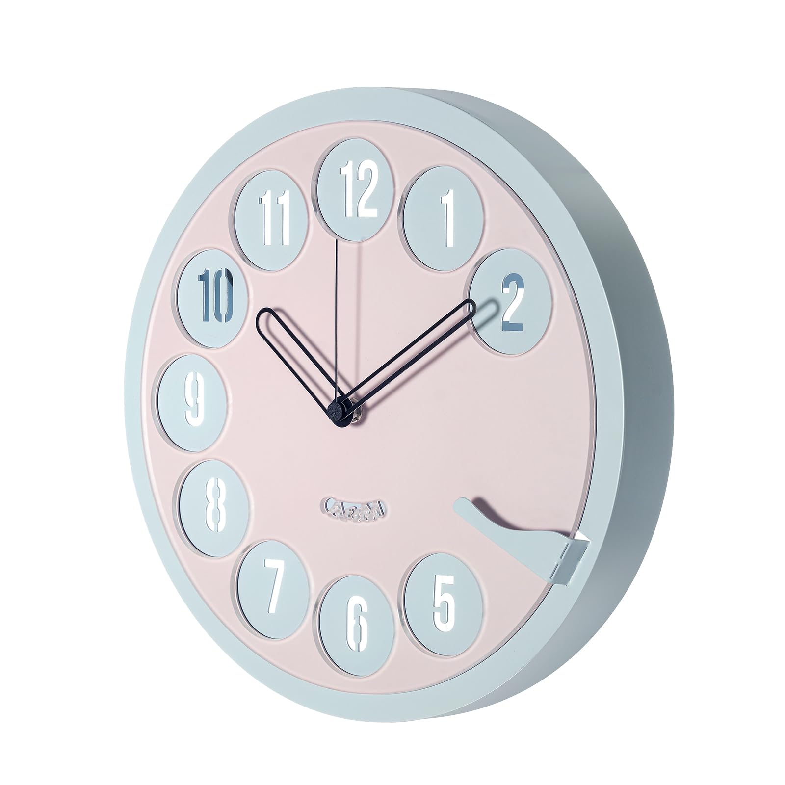 Arti & Mestieri Call Me - Orologio da parete di Design 100% Made in Italy - in Ferro, diametro 30 cm (Petrolio e blu oltremare)