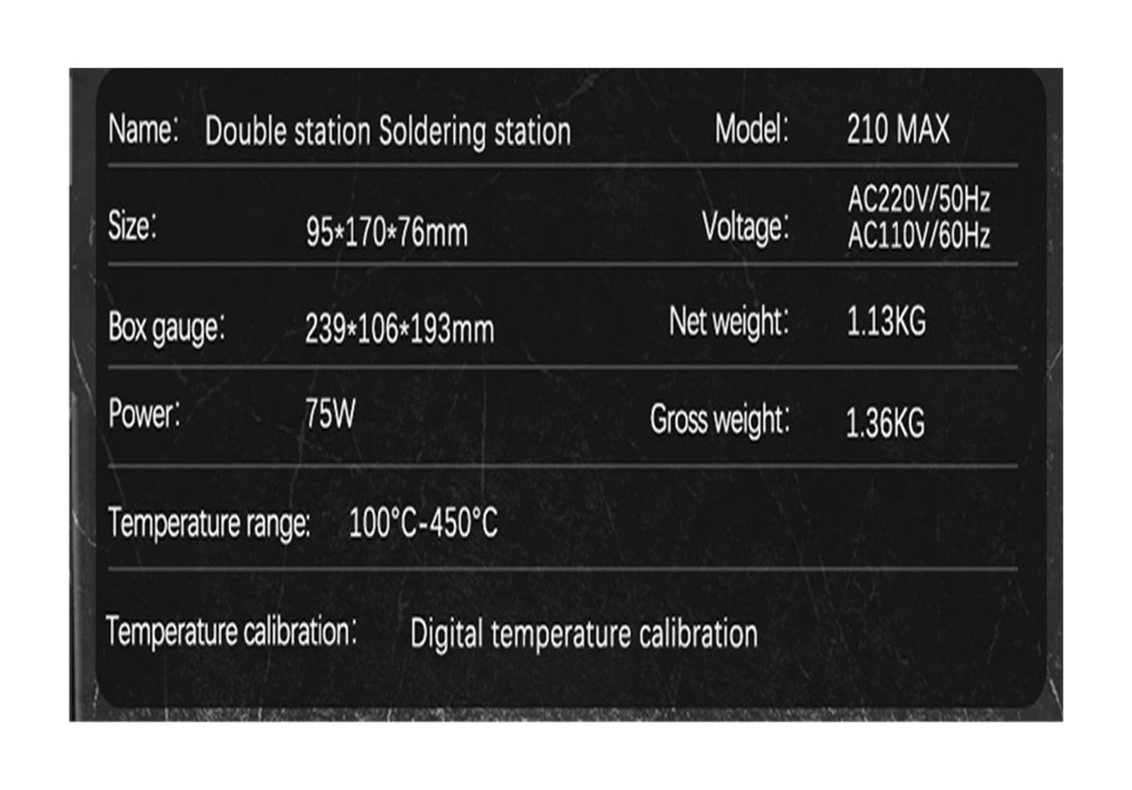 EDEDE Stazione Saldante, C210 Max Dual Station 210 Saldatore Elettrico Termostatico Regolabile Tavolo di Saldatura Riparazione Rapida for Telefono Cellulare(Host And 3 Tips)