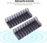 Vista 6 de Wendry Estante de almacenamiento de CD de juego de 2 piezas, caja de tarjetas de juego de gran capacidad, soporte de almacenamiento de CD