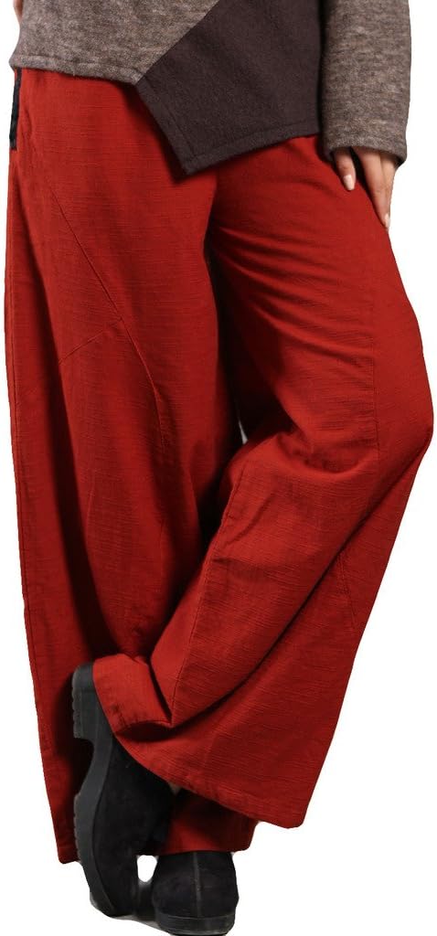 Women's National Linen Oversized Wide Leg Pants Solid Color Long Pants …