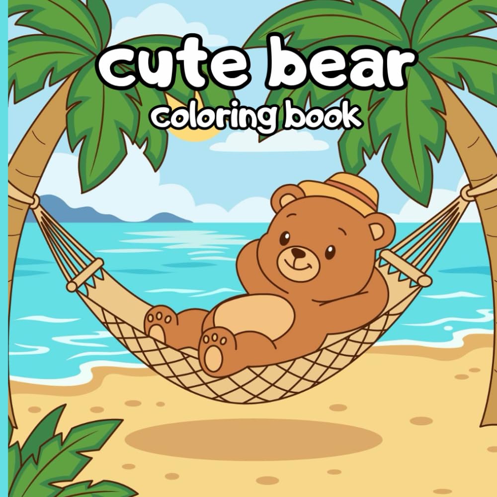 Bold and Easy Bear Coloring Book for Kids: 30 Simple and Cute Illustrations of a Bear