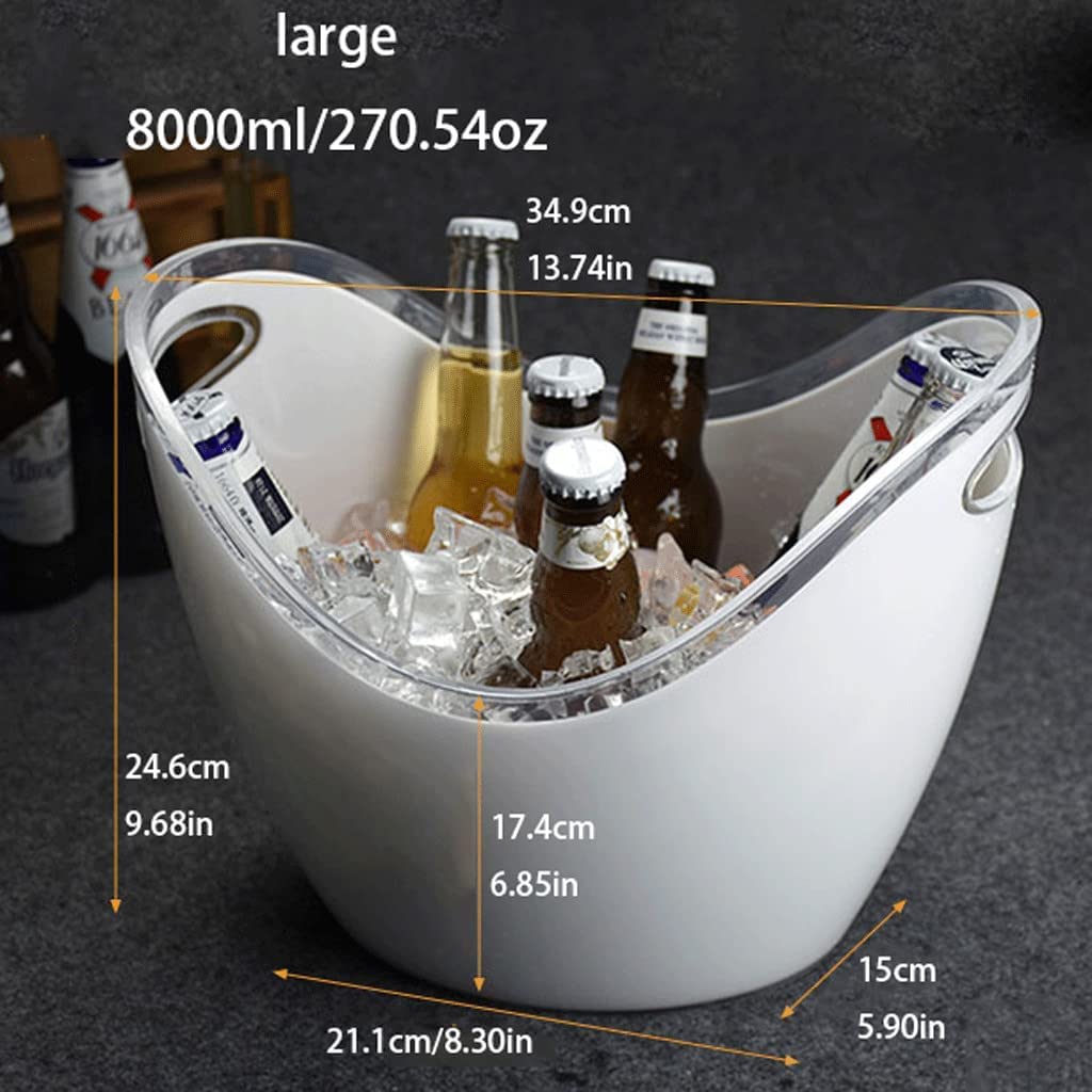 Habiba EIS Eimer Eiskübel in Barrenform, kreativer, langlebiger Mehrzweckbehälter für Barbankette, Kühlkübel für Bier, Champagner, Wein Dauerhaft