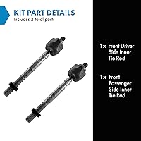 Vista 419 de TRQ Juego de barras de acoplamiento interiores delanteras 2 piezas compatibles con Acura RDX 2013-2018