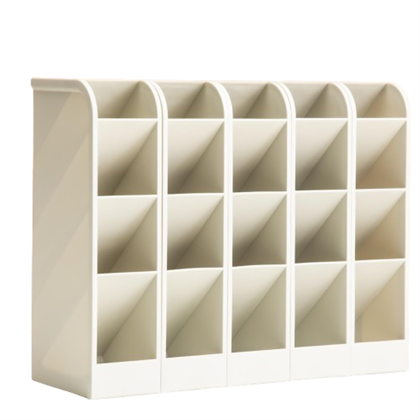 Portapenne Portapenne Obliquo Semplice e Carino retrò, portapenne, portapenne, portaoggetti for Ufficio, Ornamenti da scrivania(White,5 Packs)