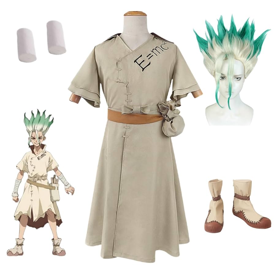 Dr.STONE 石神千空　コスプレ　ウィッグ　衣装　ドクターストーン Amazon.co.jp: 石神千空 コスプレ衣装セット ウィッグ 靴追加可