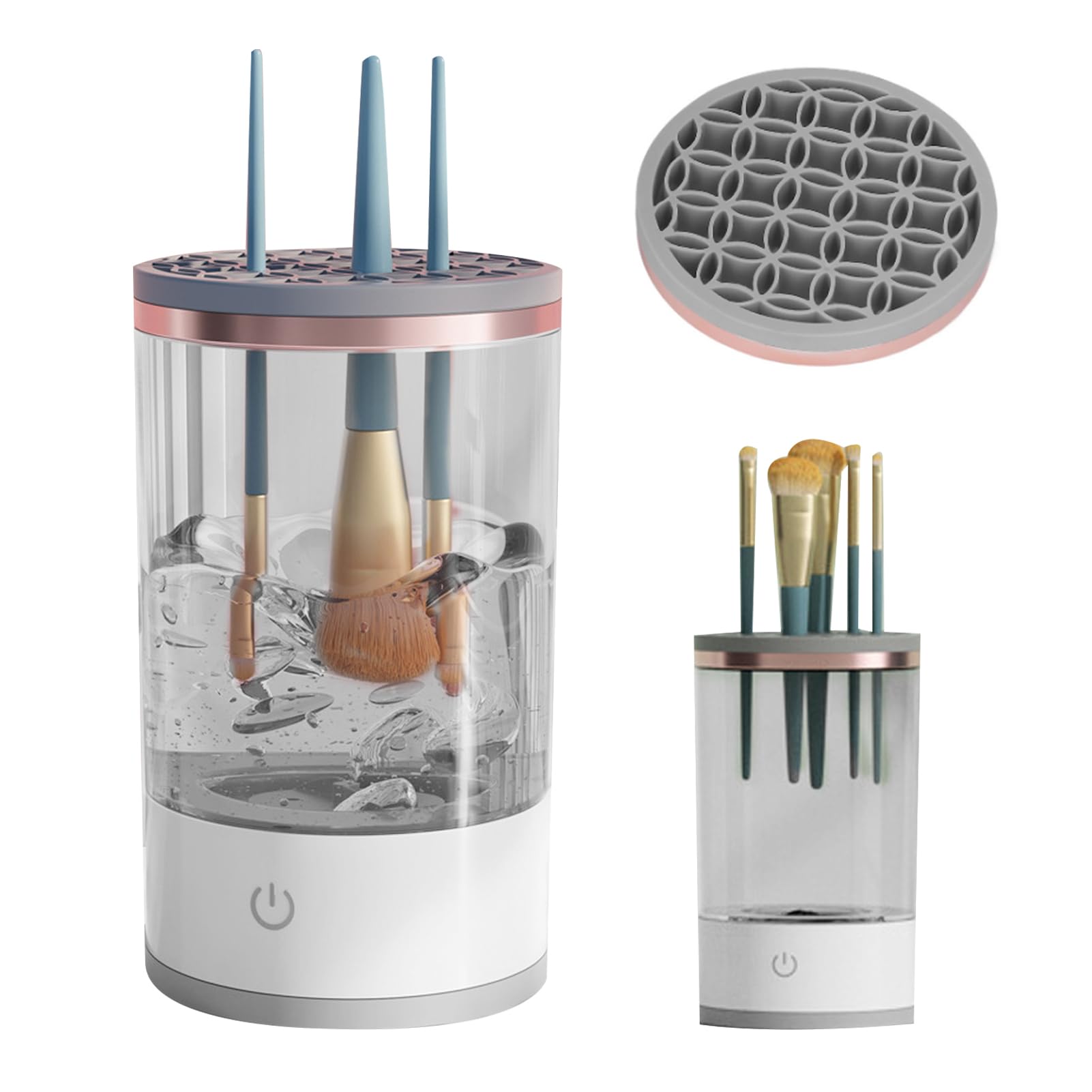 Máquina Limpiadora de Brochas de Maquillaje Eléctrica, Hilandero de Limpieza Automático para Brochas Cosméticas, Brochas Limpias y Refrescantes sin Esfuerzo