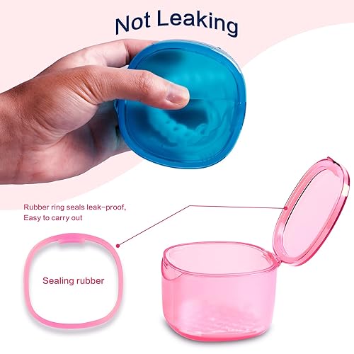 Miniatura 5 de 2022 Caja de baño para prótesis dental mejorada, estuche de limpieza para retenedores, cuidado completo para prótesis dental, estuche para