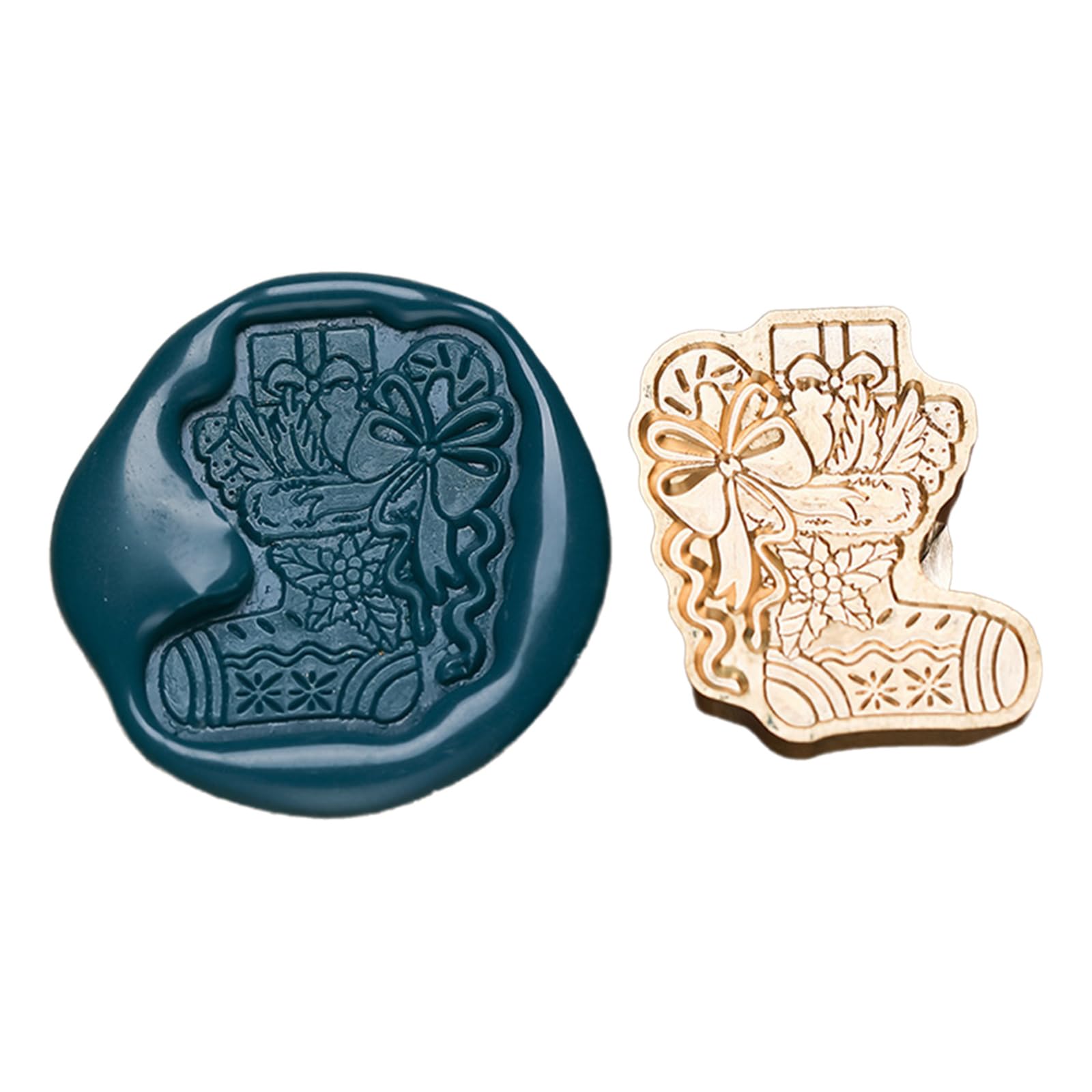 yanwuwa Seal Stamp Head with Christmas Pattern for Seal Envelope, Invitations, Christmas Card, Package Embellishments Embossed