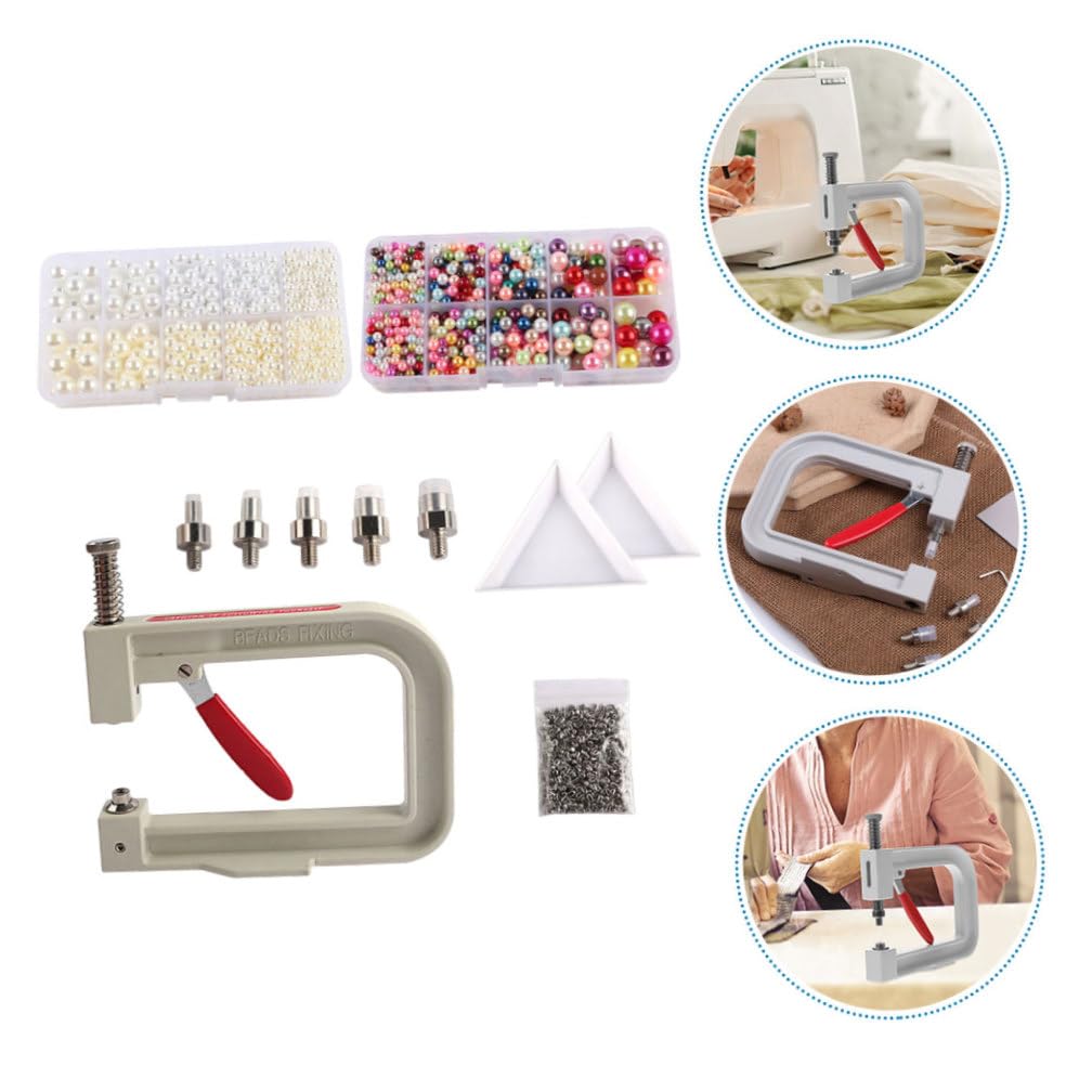 Macchina Manuale per Pressa Perline Struttura Semplice e Posizionamento Accurato in Ferro e Abs, Set fare Braccialetti per Accessori Artigianali