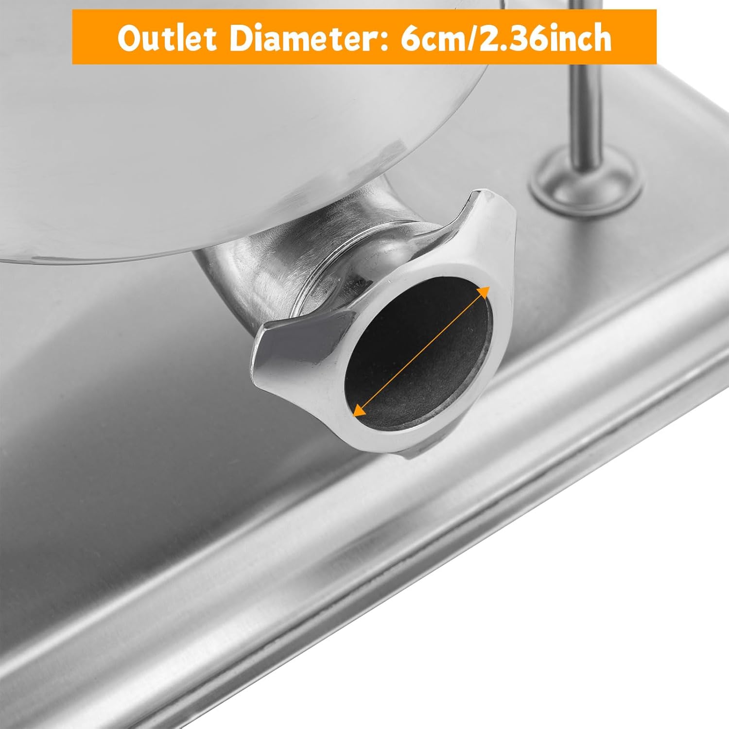 Manual Sausage Filling Machine 10L, Churros & Dough Stick Maker with 4 Stuffing Tubes, Vertical Stainless Steel Stuffer for Family and Commercial Use