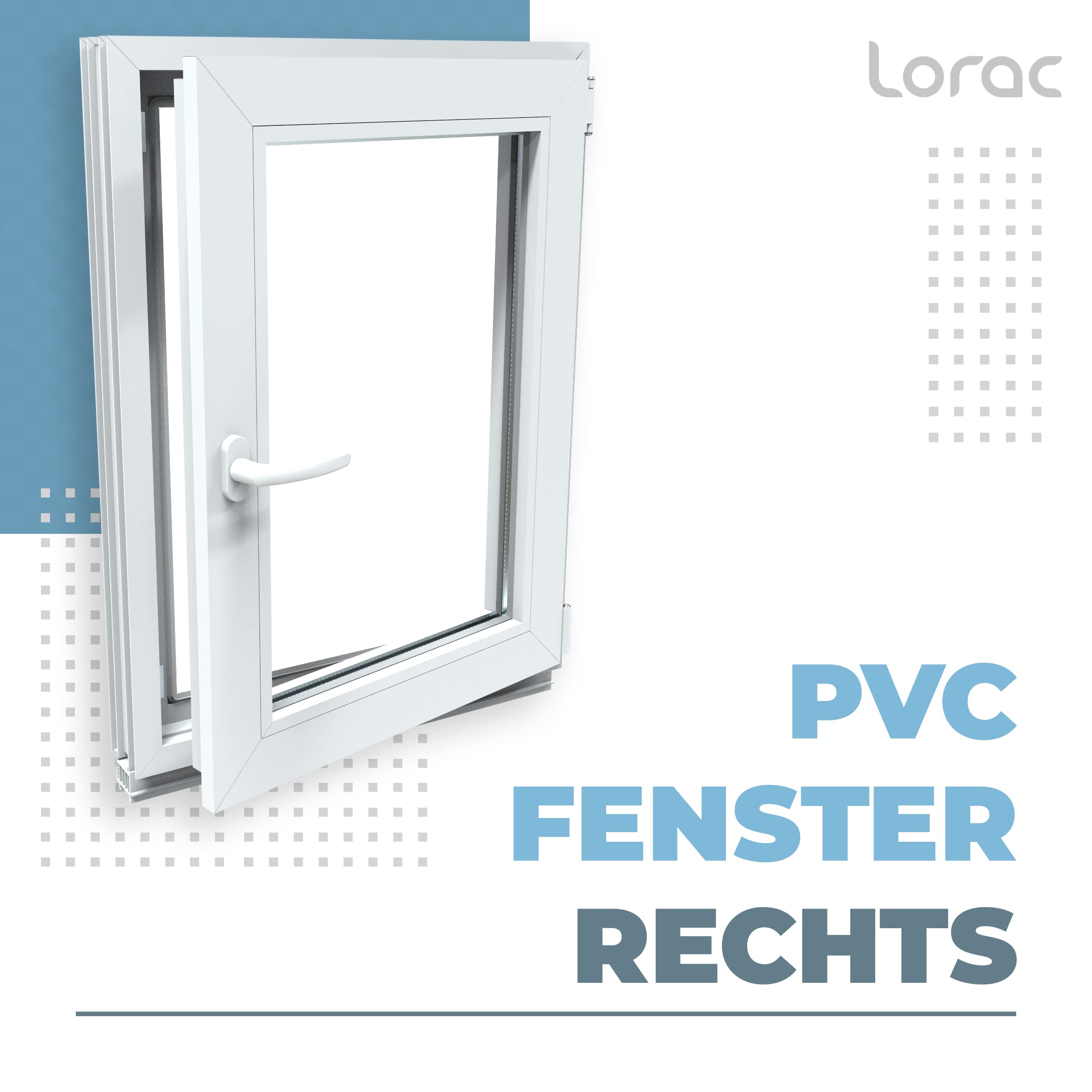 Finestra In PVC Bianca LORAC 400x500 Mm Basculante - Vetro Doppio, Isolante, Per Cantine E Casa, Certificazione CE - Foto 7