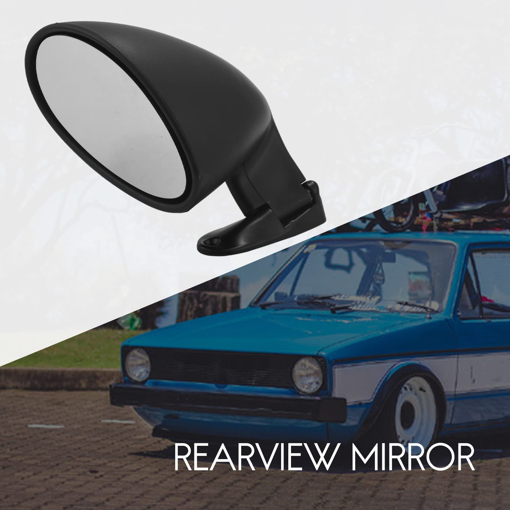 Seitenspiegel für Auto, matt, Retro, klassisch, Autozubehör im kalifornischen Stil, Schwarz, L R,