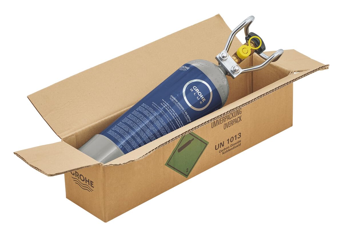 GROHE Blue Professional Bombola CO2 da 2 kg, Adatta per Uso Intensivo Ufficio, per Blue Professional, 40423000