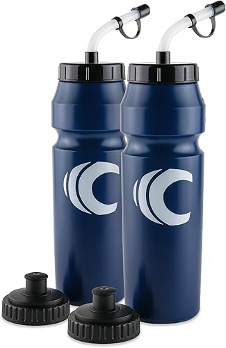 Miniatura 18 de Cannon Sports Botella de agua deportiva de 1 litro, libre de BPA, capacidad de 34 oz, boca ancha, 2 tapas (pajita y presión), excelente para