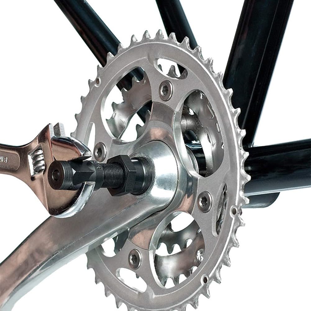 Extractor de manivela de bicicleta, herramienta de extracción de bielas para extractor de pernos, llave de reparación negra para principiantes