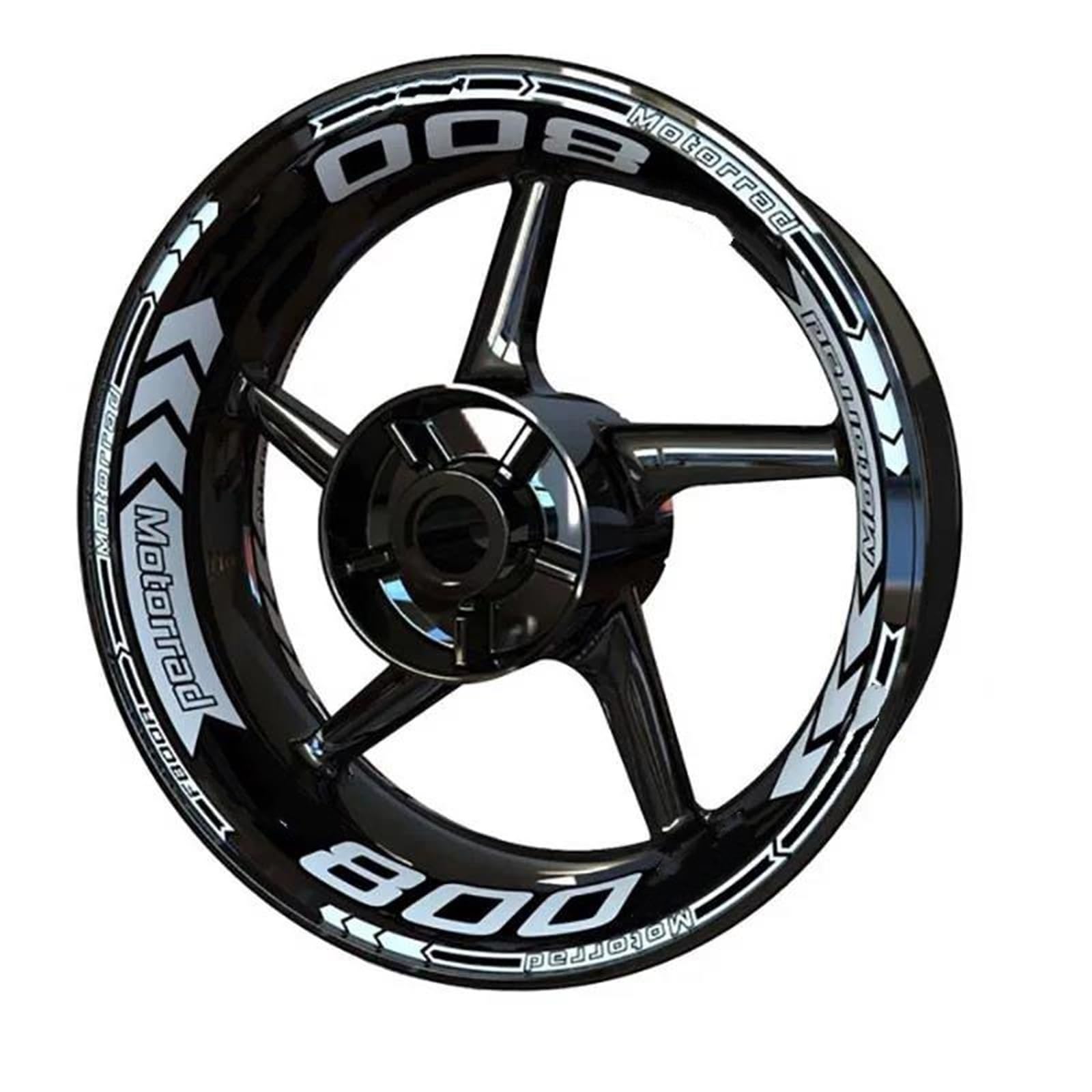 Reflektierender Motorrad-Felgenaufkleber Für Vorne Und Hinten, Wasserdichtes Streifenband, Felgenaufkleber-Zubehör Für BMW F800r(Style 8)