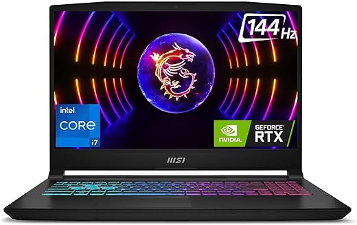 MSI Katana 15, Intel 12th Gen. i7-12650H, 40CM FHD 144Hz Gaming Laptop (16GB/512GB NVMe SSD/Windows 11 Home/Nvidia GeForce RTX 3050, GDDR6…