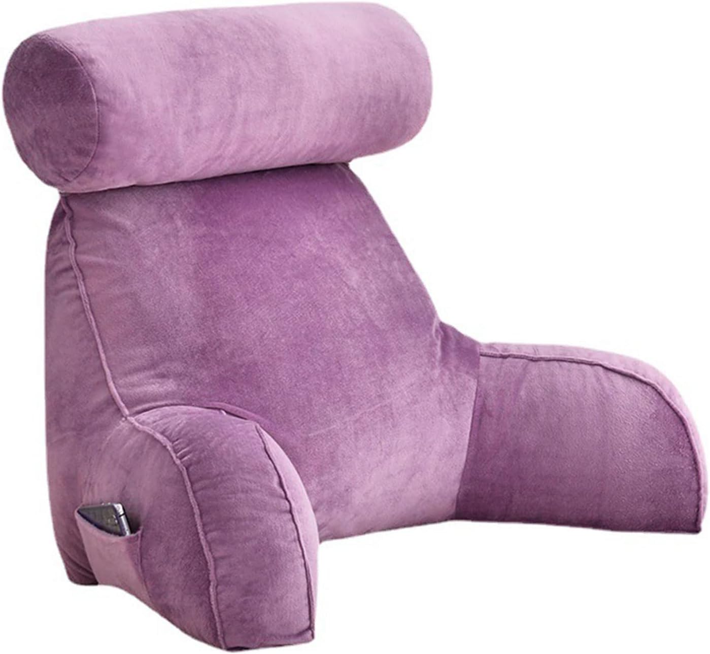 Oreiller de lecture ergonomique violet contre le mal de dos pour lire et jouer