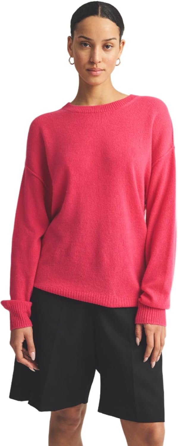 NAADAM Womens Lightweight Reversible Cashmere Crewneck Sweater