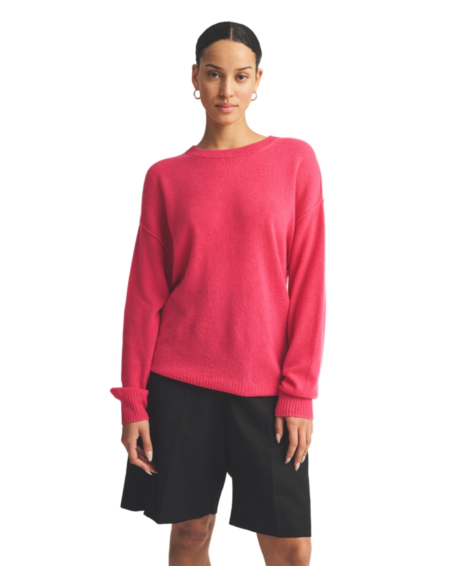 NAADAM Women's Lightweight Reversible Cashmere Crewneck Sweater