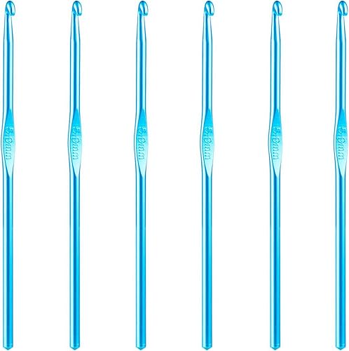 6 agujas de tejer de aluminio de 0.197 in, tamaño de EE. UU., talla H (talla 8) para manualidades de hilo de bricolaje, bonito regalo para mujeres,