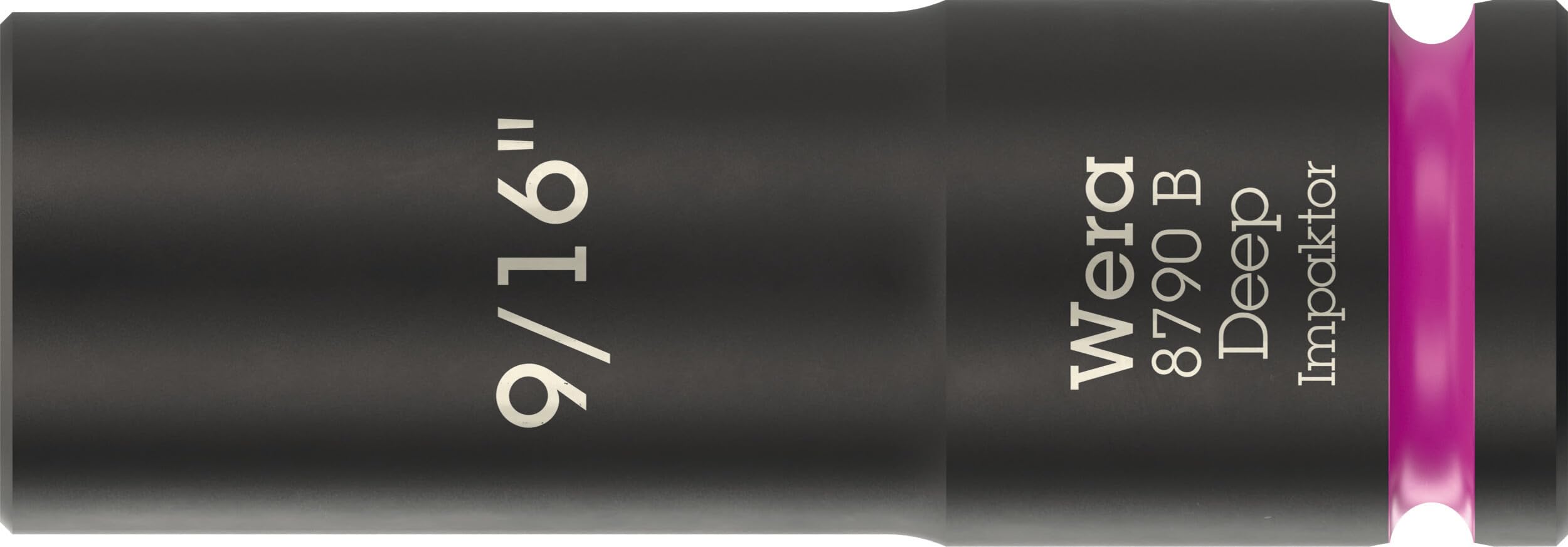Wera 8790 B Impaktor Deep Socket with 3/8" Drive, 9/16" x 63 mm, Multicolour